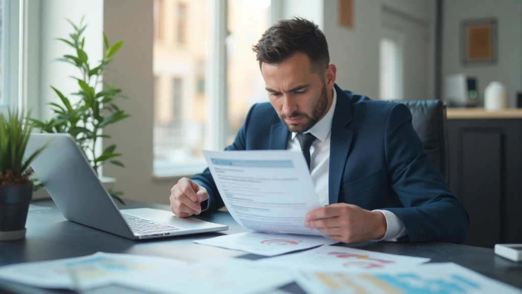 Специалист анализирует данные о доходах на компьютере