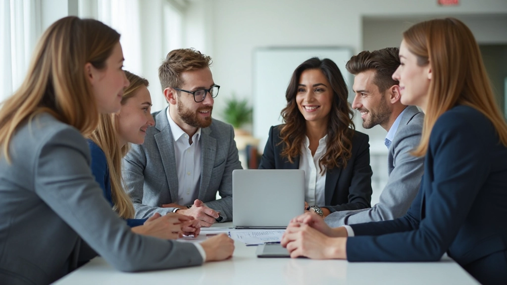 Группа профессионалов участвует в интерактивном обучающем семинаре