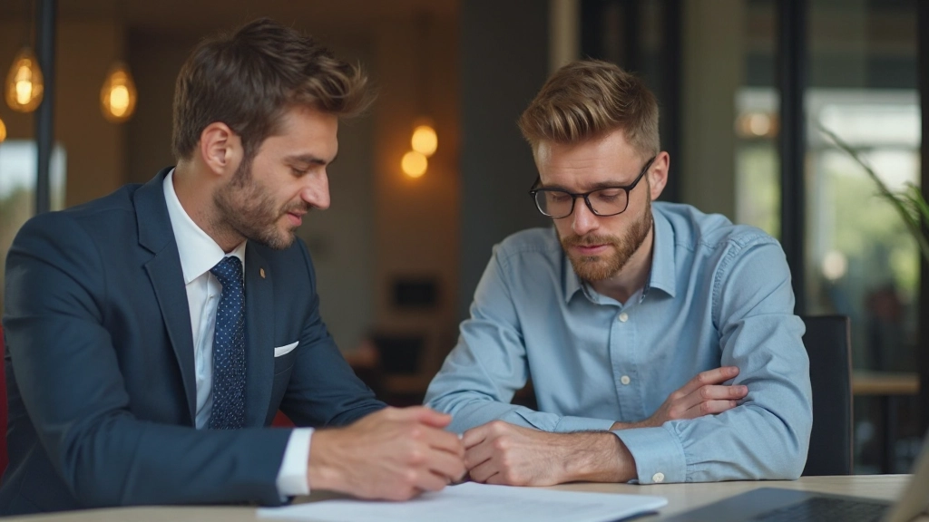 Профессиональное фото предпринимателя на встрече с партнёром