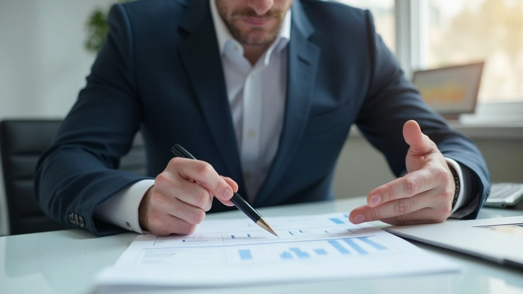 Рабочее место с документами, калькулятором и финансовыми диаграммами для планирования бюджета