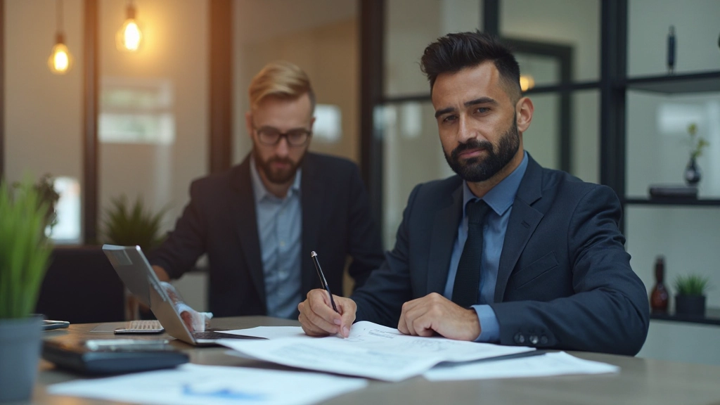 Человек планирует финансовую стратегию с документами и калькулятором