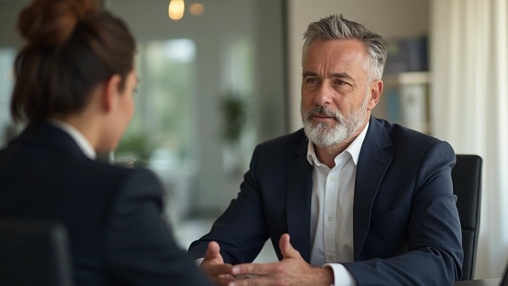 Деловая встреча сотрудника с руководителем для обсуждения карьерного роста