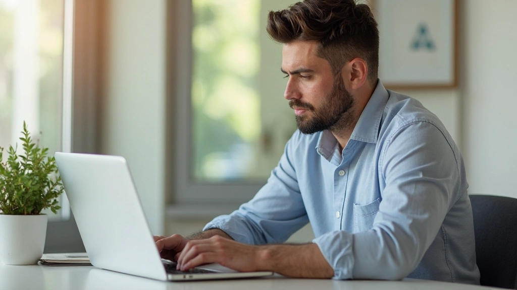 Человек анализирует различные источники дополнительного дохода на ноутбуке