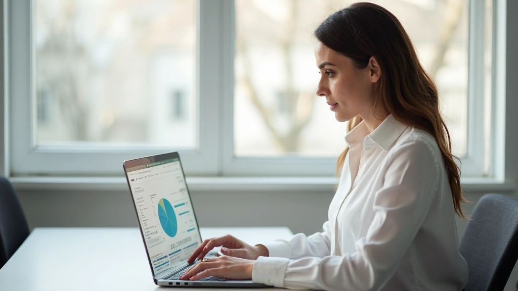 Профессиональное рабочее пространство с ноутбуком, показывающим платформу электронной коммерции