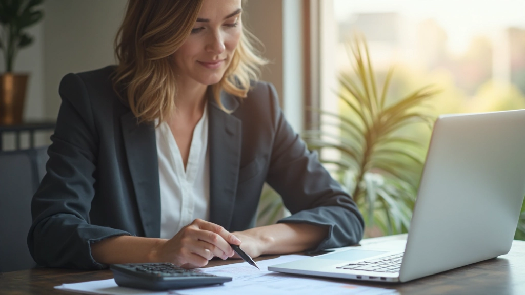 Профессиональное рабочее пространство с ноутбуком и документами для финансового планирования