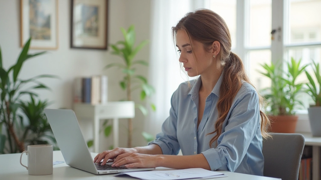 Специалист по финансам анализирует инвестиционные портфели на ноутбуке