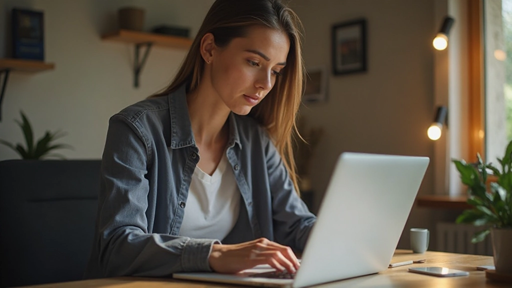 Преподаватель разрабатывает образовательный материал за компьютером в домашнем офисе