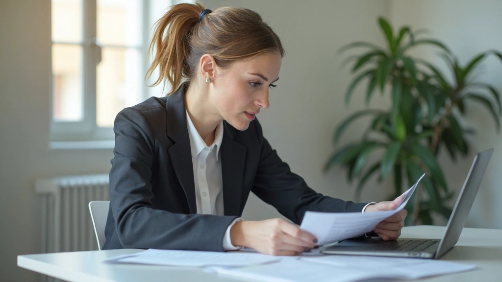 Профессиональное фото человека, работающего с финансовыми документами
