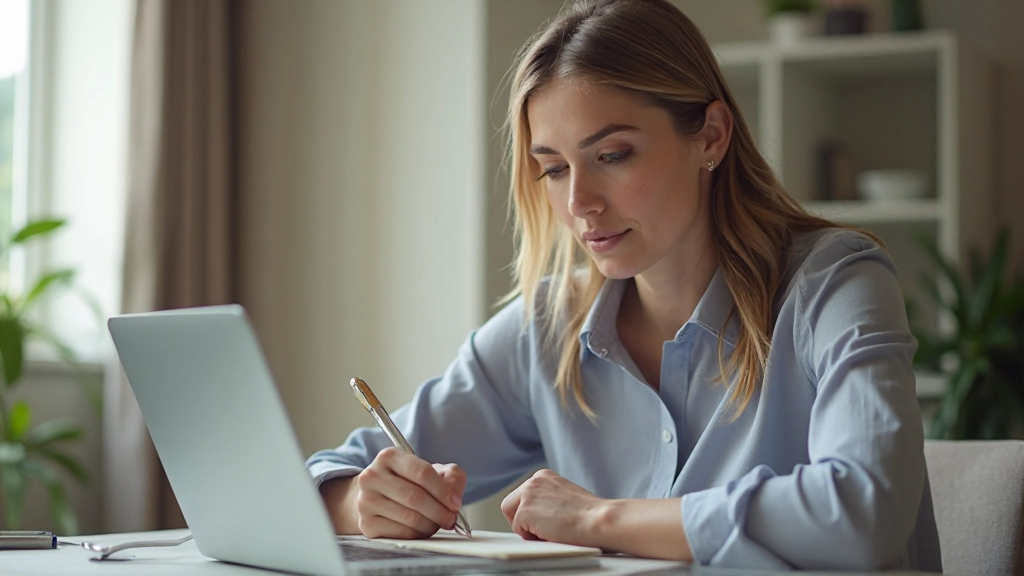 Писатель и блогер работает над контентом