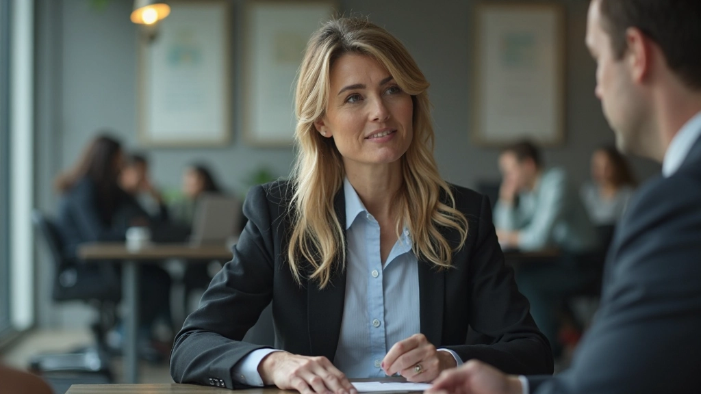 Специалист по HR проводит собеседование